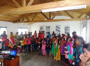 Participants at World Vision Lanka's family retreat.