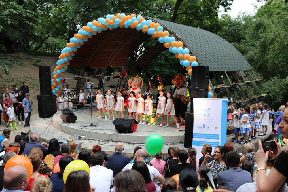 Father’s Day concert on June 19, 2017 organized by UNFPA and We Care in cooperation with Tbilisi City Hall, in Tbilisi, Georgia. Photo by Mariam Khotcholava for UNFPA Georgia.